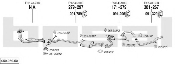 BOSAL 050.059.50 Exhaust System